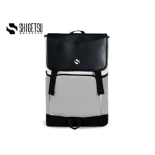 Load image into Gallery viewer, img Shigetsu FUJI Block Leather Backpack for School laptop bag