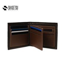 Load image into Gallery viewer, Shigetsu OTSU Leather Wallet  for men card holder short bifold wallet gift for men