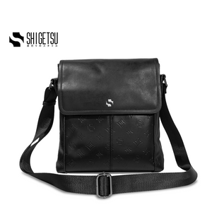 Shigetsu GERO Debossed Monogram Bag leather men sling bag