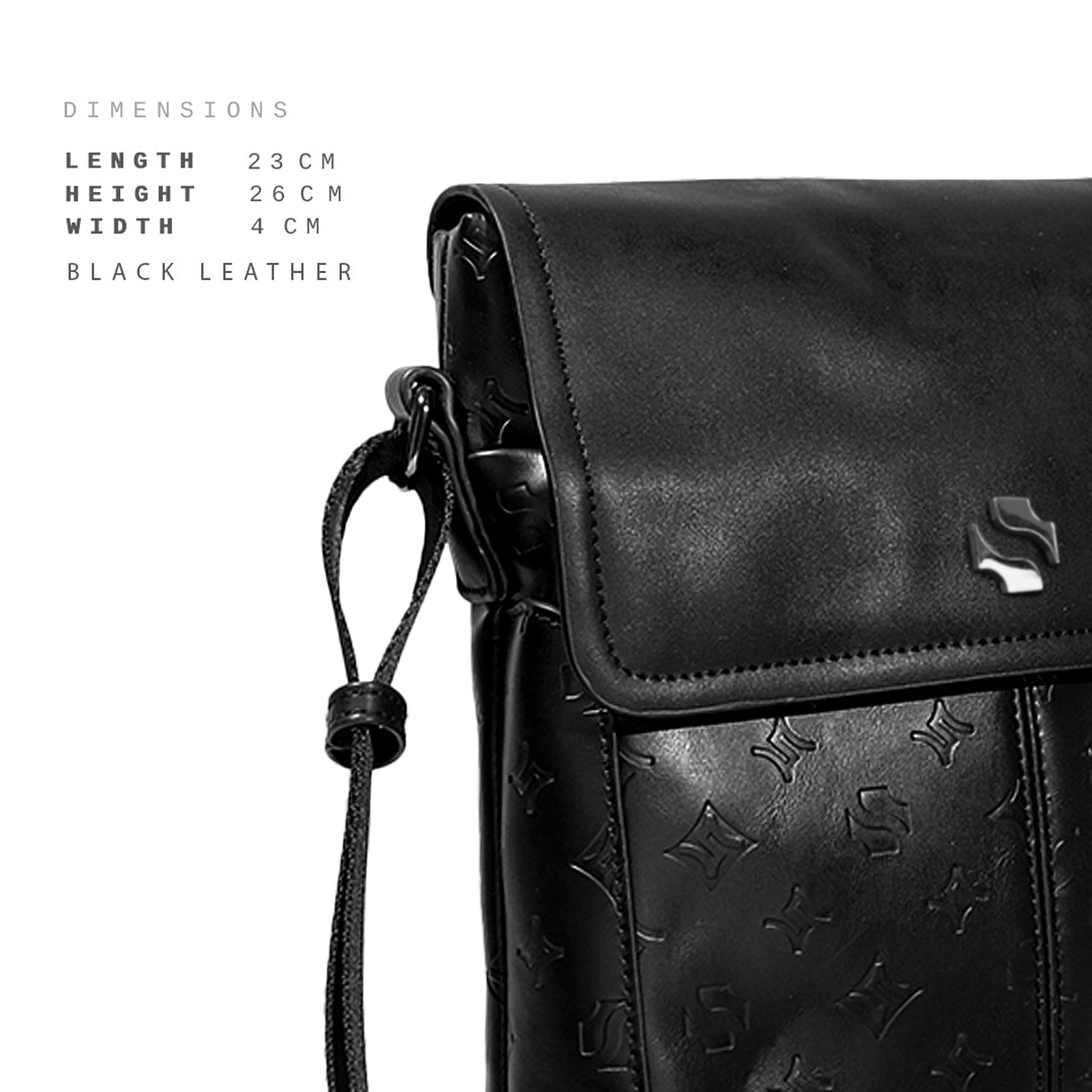 Shigetsu GERO Debossed Monogram Bag leather men sling bag