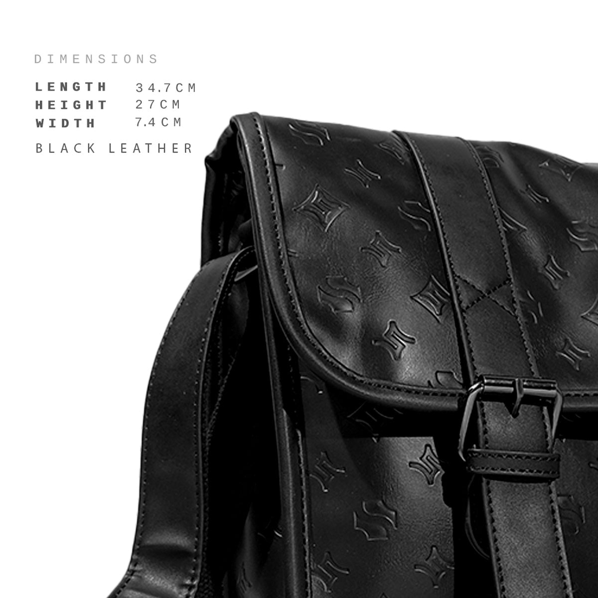 Shigetsu GOJO Debossed Monogram Bag Leather Sling Bag for School Crossbody bag for Men
