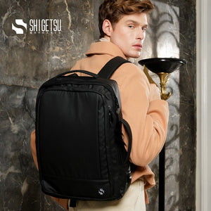 Shigetsu Pro SUWA Nylon Expandable Backpack  for School Laptop Bag