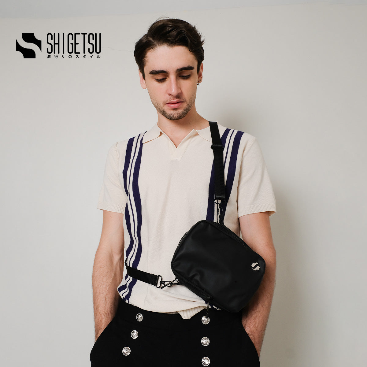 Shigetsu Pro TODA Nylon Sling Bag for men crossbody bag