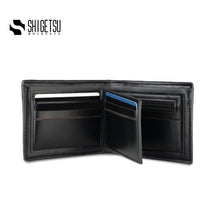 Load image into Gallery viewer, Shigetsu UJI Leather Wallet  for men card holder short bifold wallet gift for men